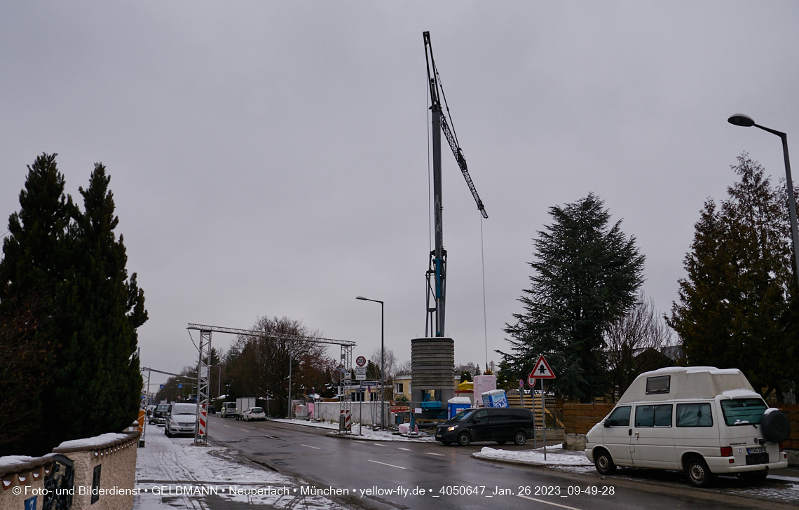 26.01.2023 - Neubau eines Mehrfamilienhause in der Niederalmstraße 16 in Neuperlach-Trudering